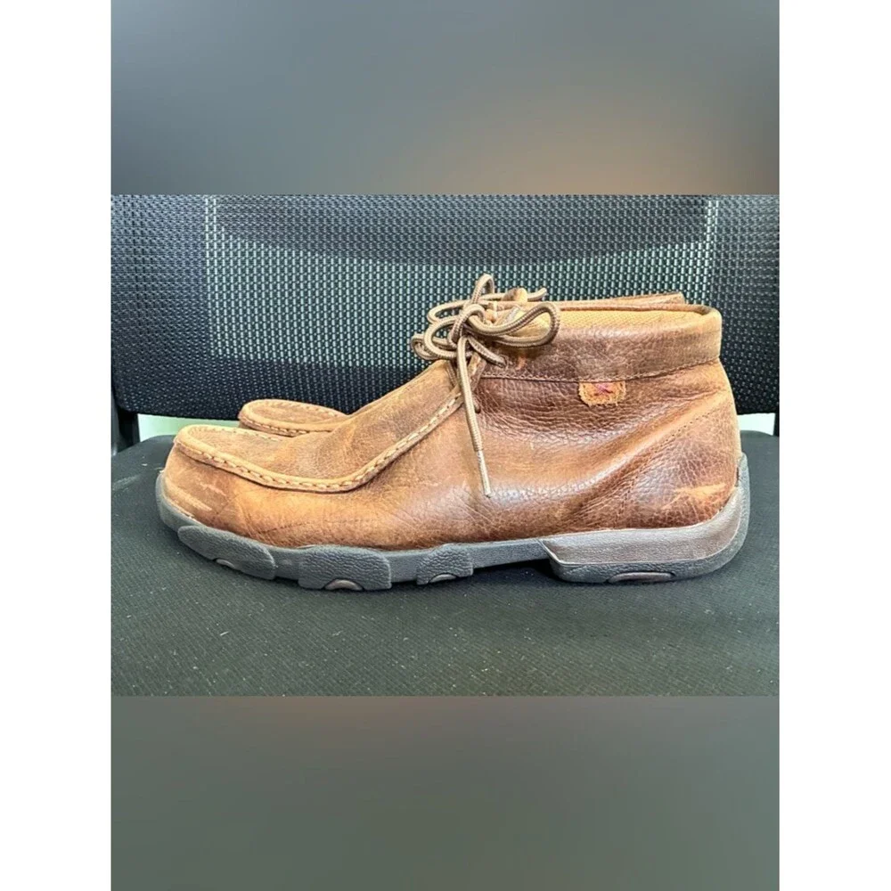 Twisted X The Original Chukka Driving Mocs Men 9 Bomber Leather Lace Up